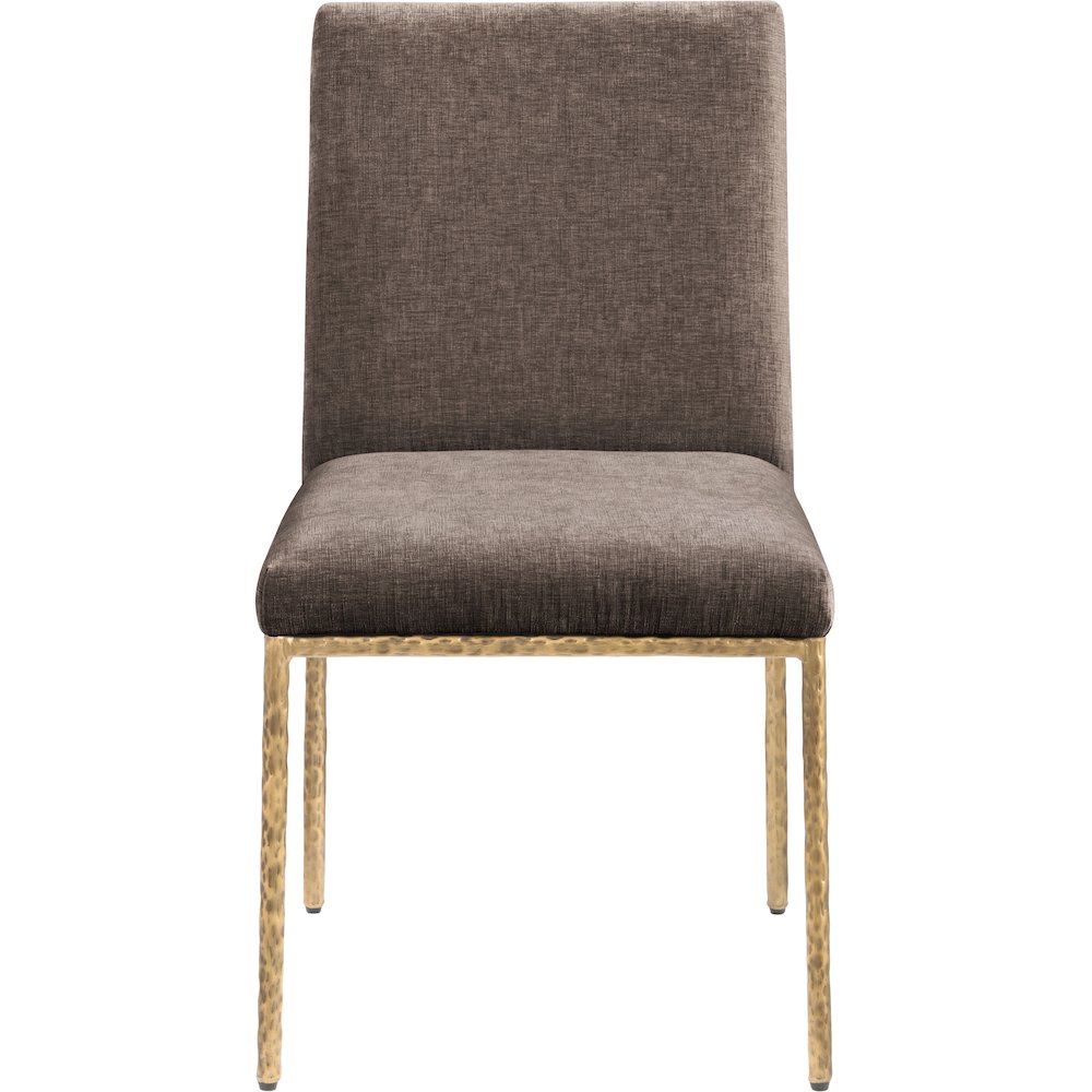 Reeves Brown Chenille Fabric Upholstered Dining Side Chair, Set of 2. Picture 3
