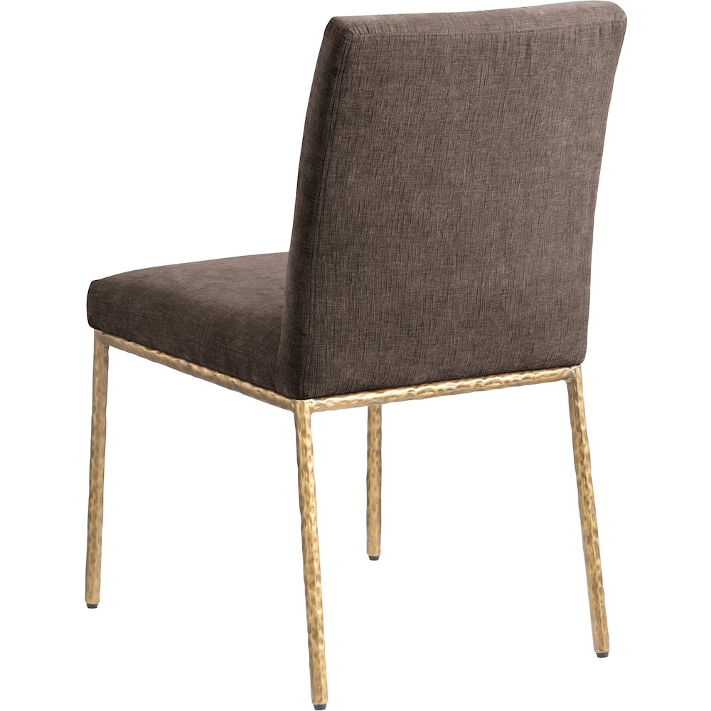 Reeves Brown Chenille Fabric Upholstered Dining Side Chair, Set of 2. Picture 6