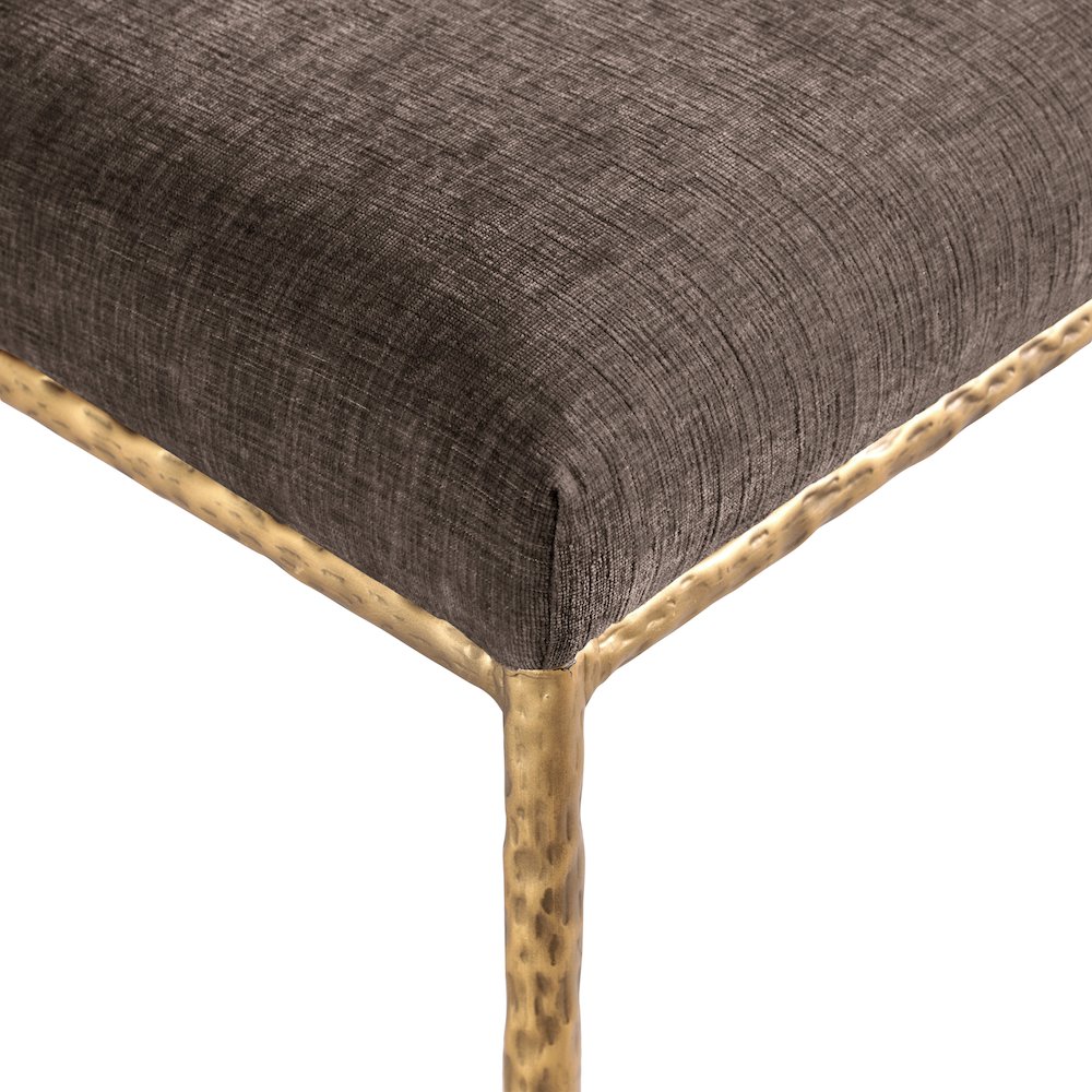 Reeves Brown Chenille Fabric Upholstered Dining Side Chair, Set of 2. Picture 9