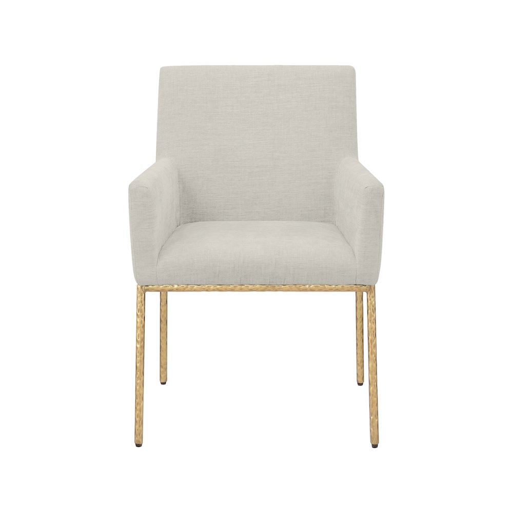 Reeves Cream Chenille Fabric Dining Chair, Set of 2. Picture 3