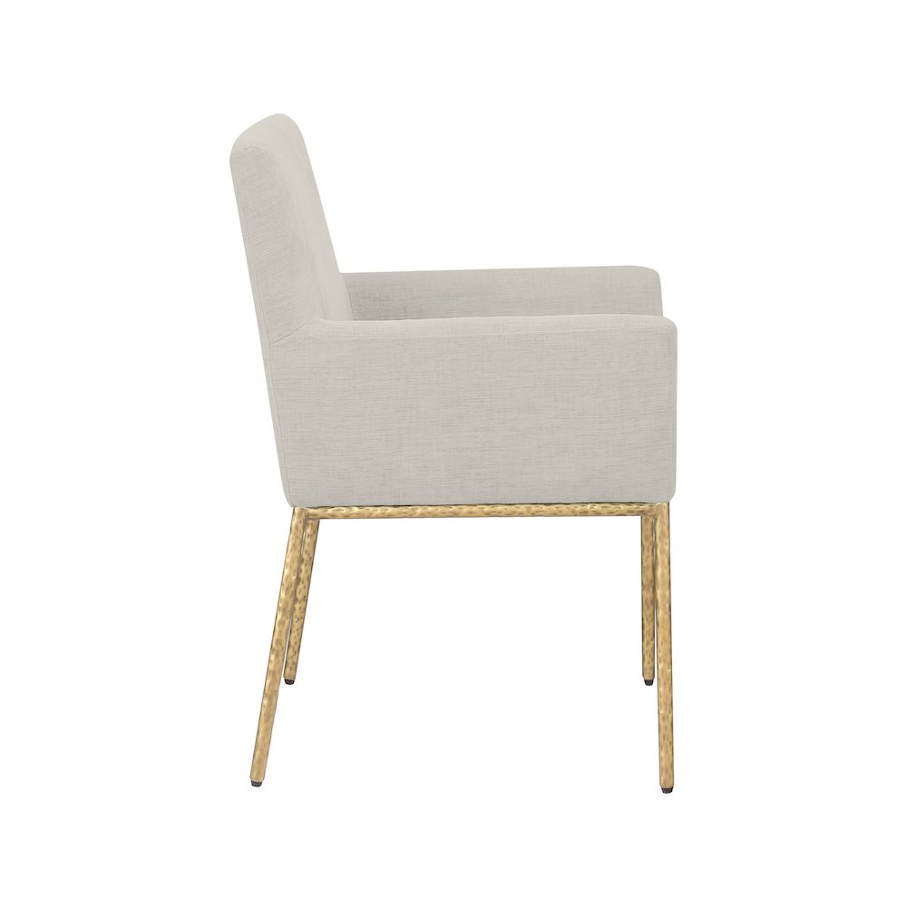 Reeves Cream Chenille Fabric Dining Chair, Set of 2. Picture 4