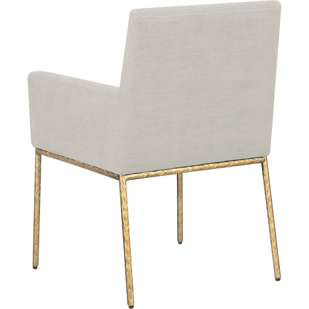 Reeves Cream Chenille Fabric Dining Chair, Set of 2. Picture 6