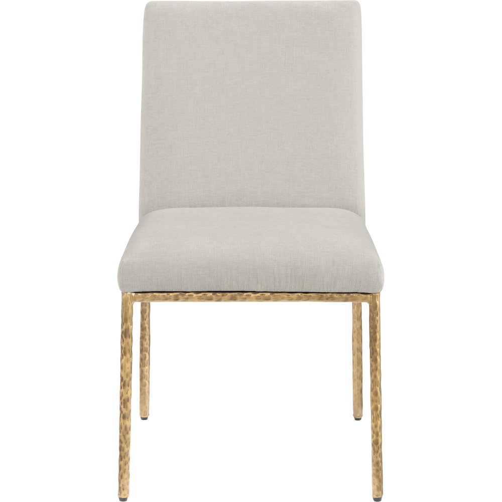 Reeves Cream Chenille Fabric Upholstered Dining Side Chair, Set of 2. Picture 3