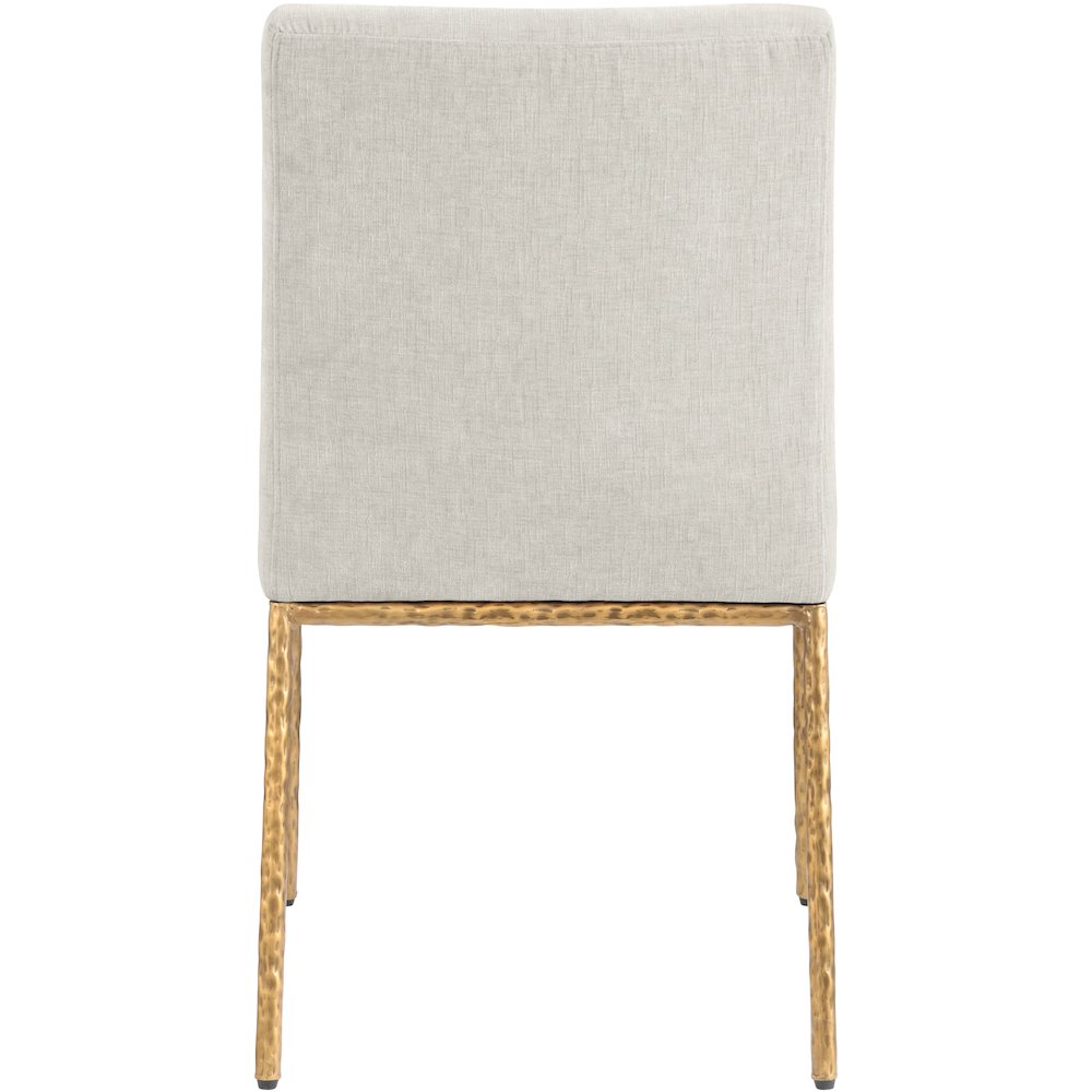 Reeves Cream Chenille Fabric Upholstered Dining Side Chair, Set of 2. Picture 5