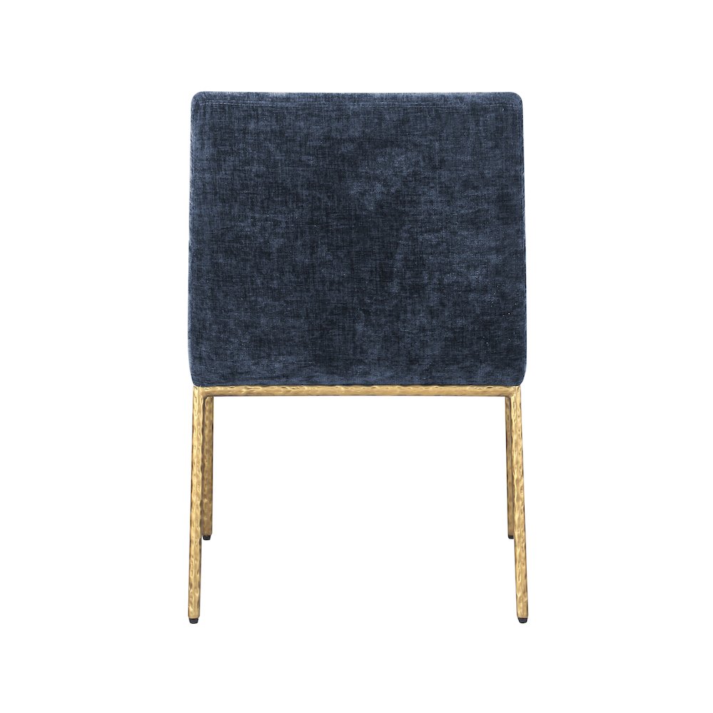 Reeves Navy Chenille Fabric Dining Chair, Set of 2. Picture 5