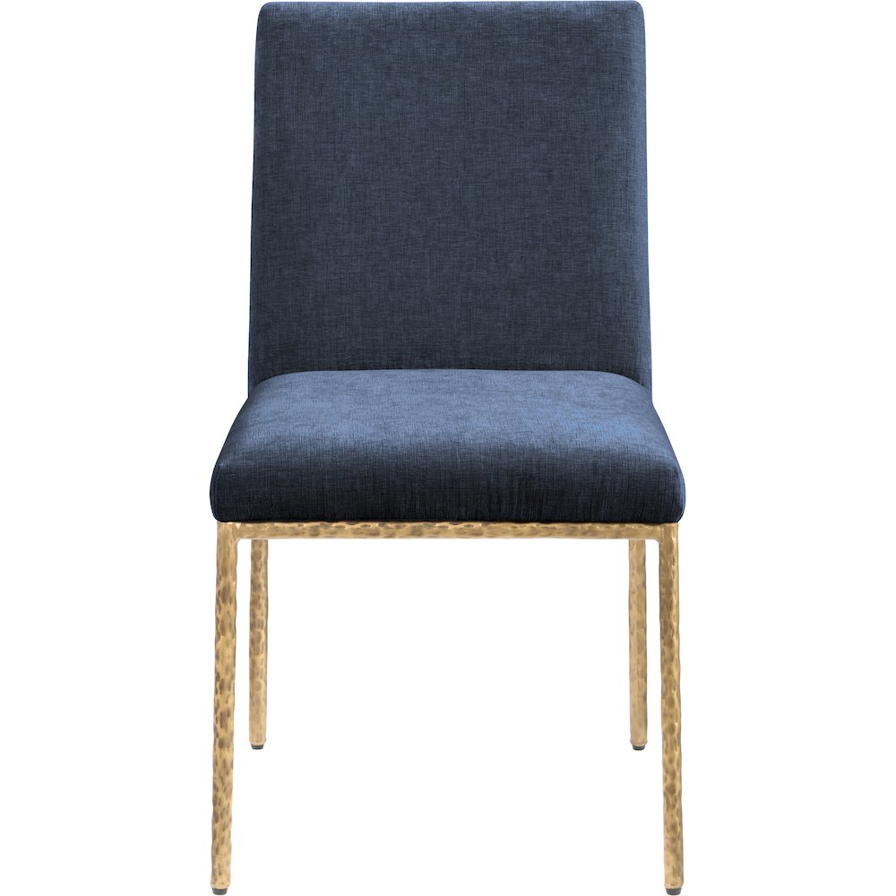 Reeves Navy Chenille Fabric Upholstered Dining Side Chair, Set of 2. Picture 3