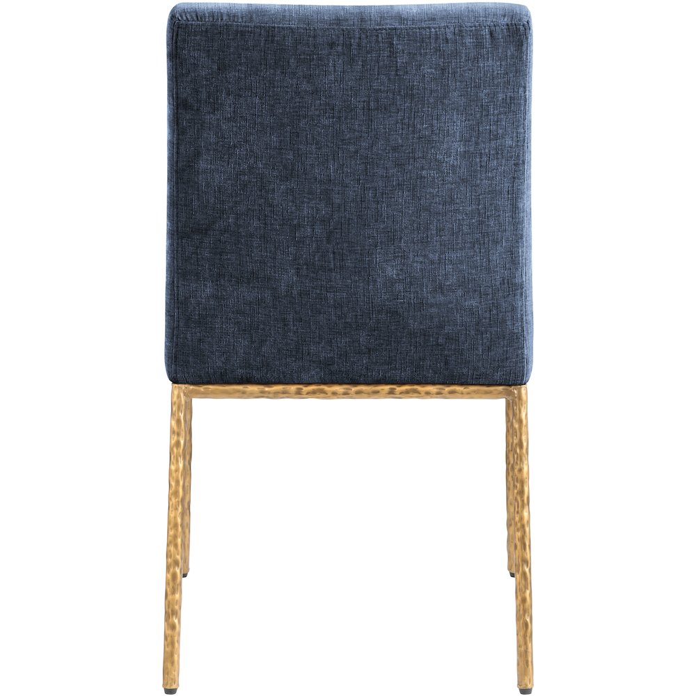 Reeves Navy Chenille Fabric Upholstered Dining Side Chair, Set of 2. Picture 5