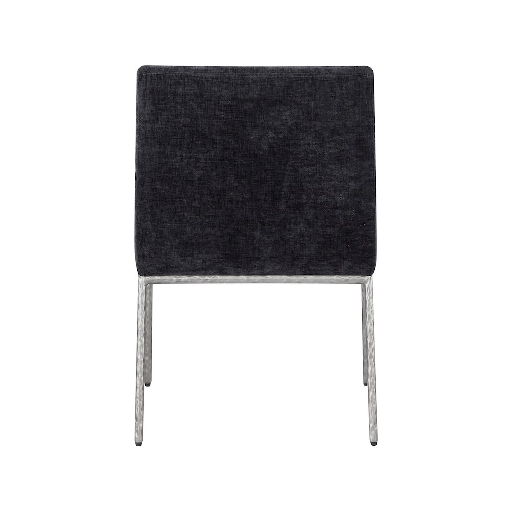 Reeves Black Chenille Fabric Dining Chair, Set of 2. Picture 5