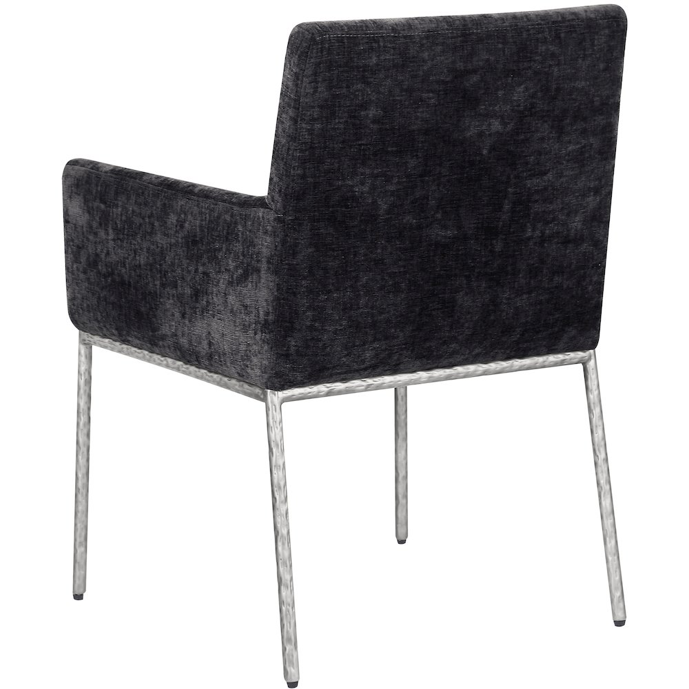 Reeves Black Chenille Fabric Dining Chair, Set of 2. Picture 6