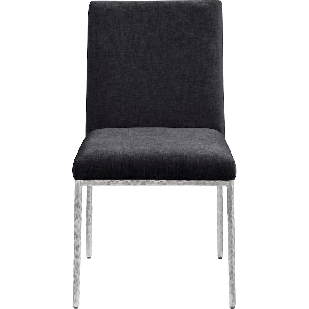 Reeves Black Chenille Fabric Upholstered Dining Side Chair, Set of 2. Picture 3