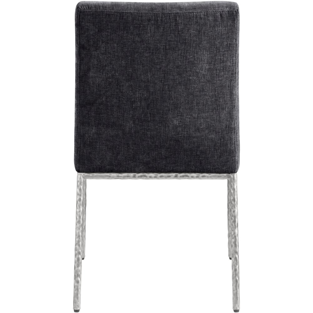 Reeves Black Chenille Fabric Upholstered Dining Side Chair, Set of 2. Picture 5