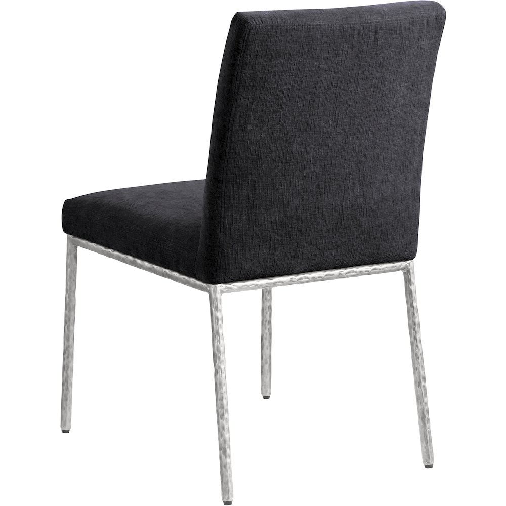 Reeves Black Chenille Fabric Upholstered Dining Side Chair, Set of 2. Picture 6