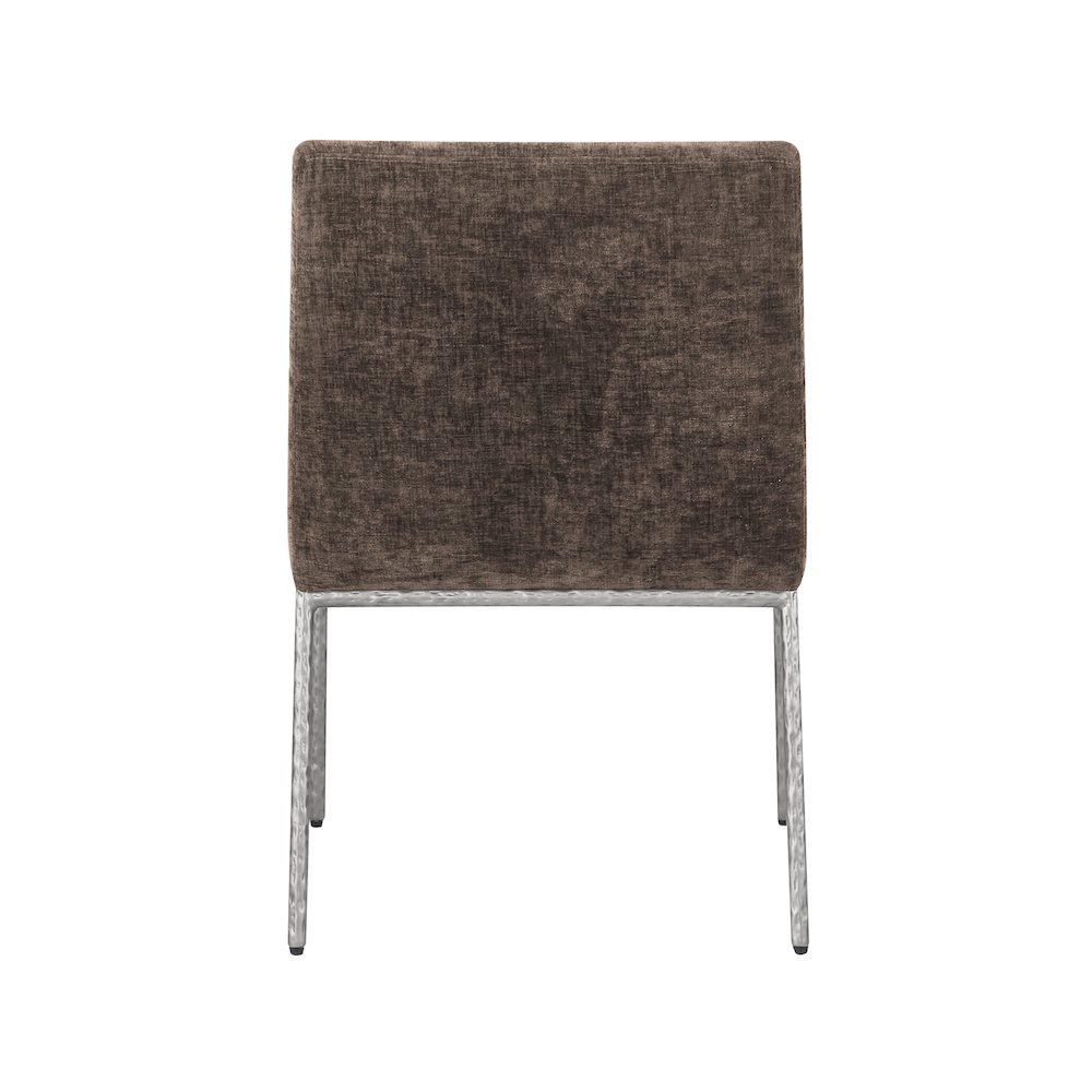 Reeves Brown Chenille Fabric Dining Chair, Set of 2. Picture 5