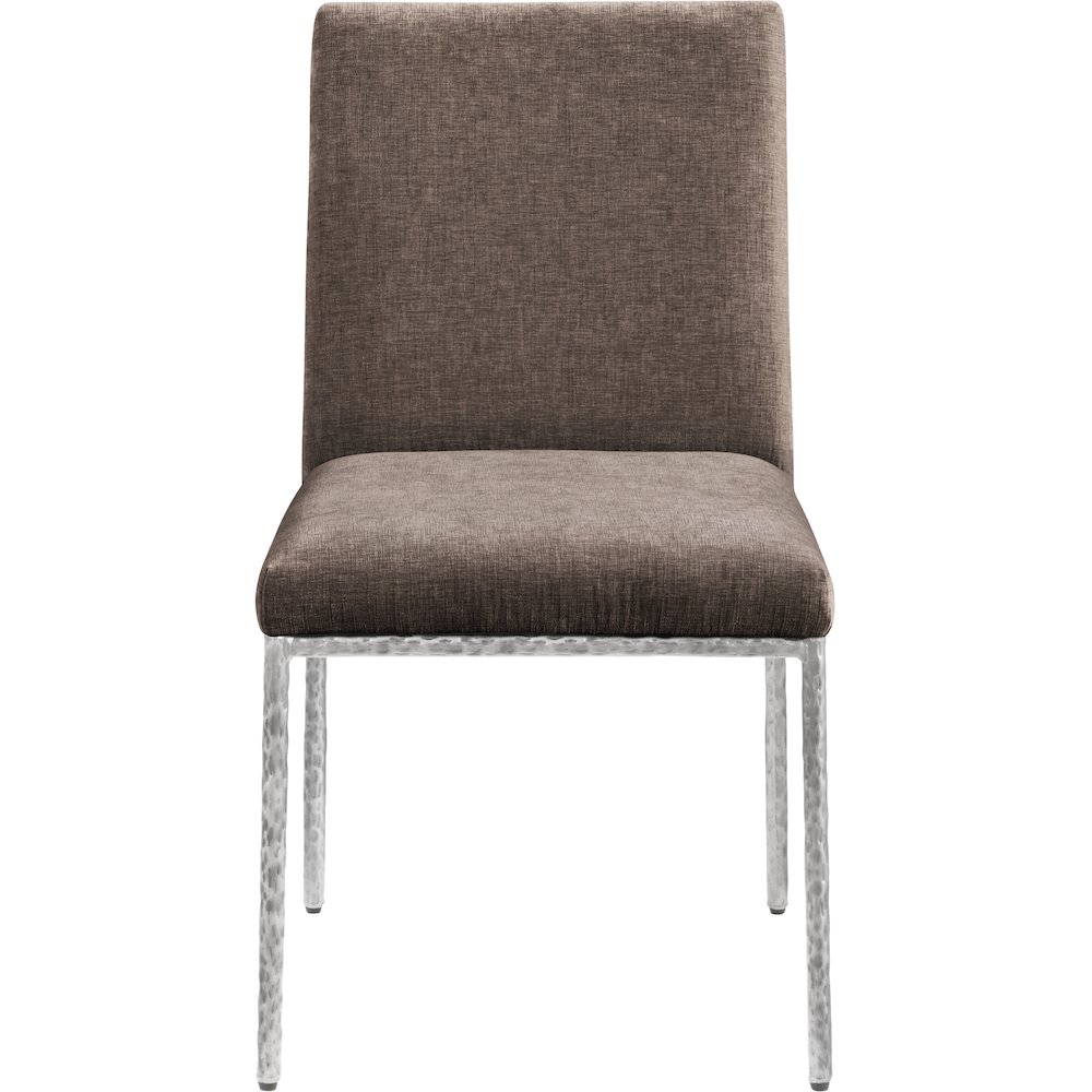 Reeves Brown Chenille Fabric Upholstered Dining Side Chair, Set of 2. Picture 3