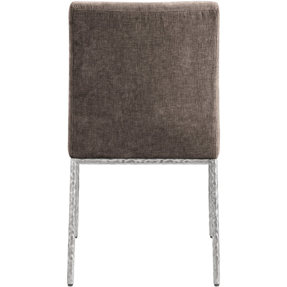 Reeves Brown Chenille Fabric Upholstered Dining Side Chair, Set of 2. Picture 5