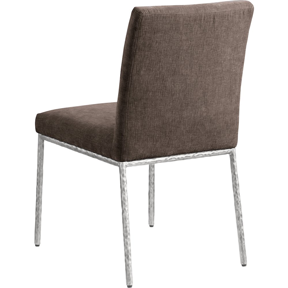 Reeves Brown Chenille Fabric Upholstered Dining Side Chair, Set of 2. Picture 6