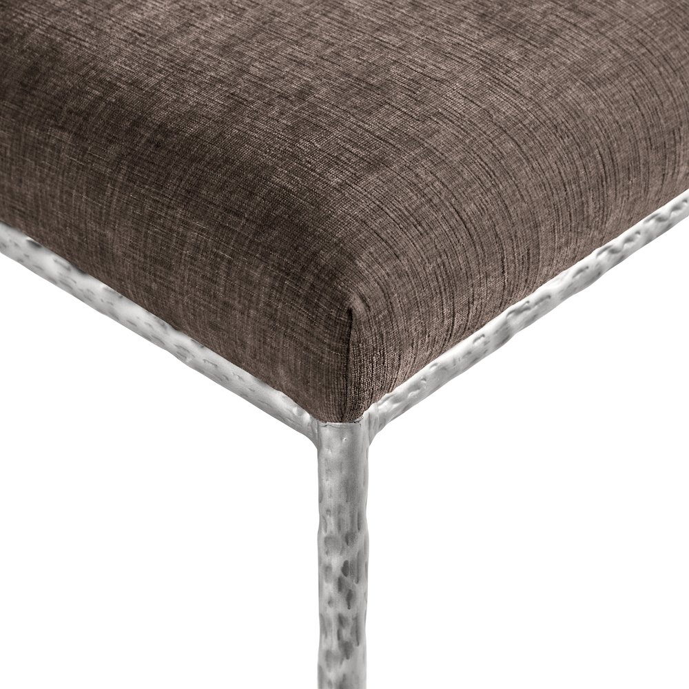 Reeves Brown Chenille Fabric Upholstered Dining Side Chair, Set of 2. Picture 9
