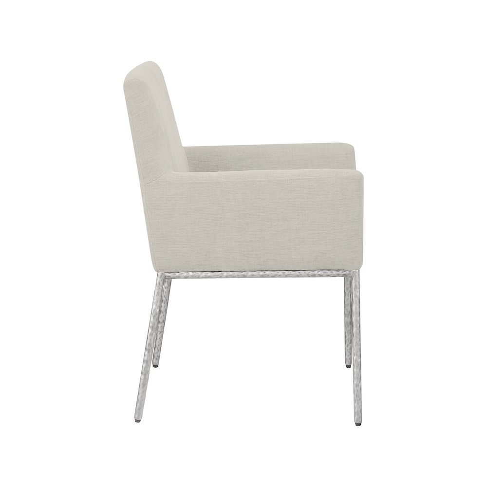 Reeves Cream Chenille Fabric Dining Chair, Set of 2. Picture 4