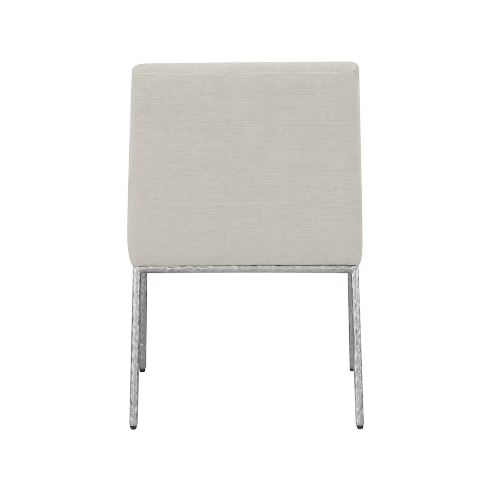 Reeves Cream Chenille Fabric Dining Chair, Set of 2. Picture 5