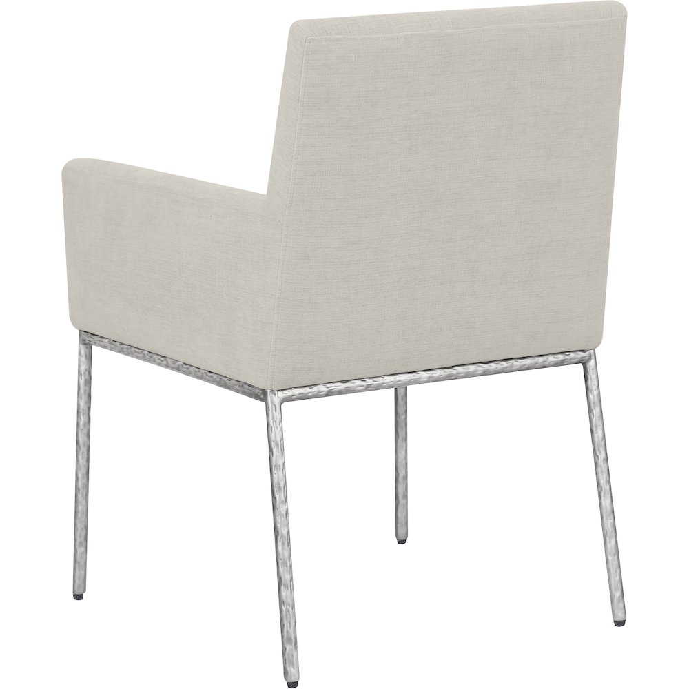Reeves Cream Chenille Fabric Dining Chair, Set of 2. Picture 6