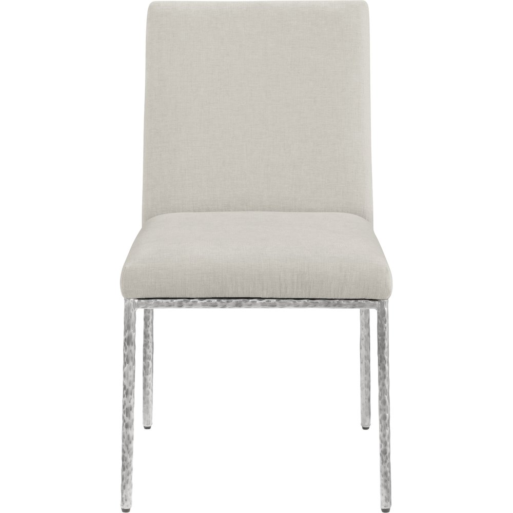 Reeves Cream Chenille Fabric Upholstered Dining Side Chair, Set of 2. Picture 3
