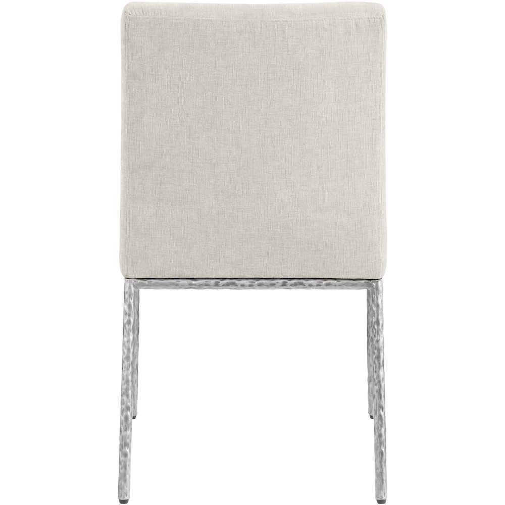Reeves Cream Chenille Fabric Upholstered Dining Side Chair, Set of 2. Picture 5