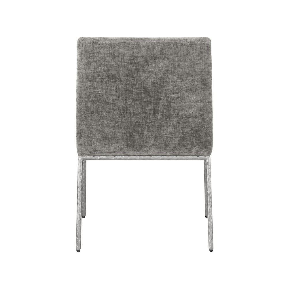 Reeves Grey Chenille Fabric Dining Chair, Set of 2. Picture 5
