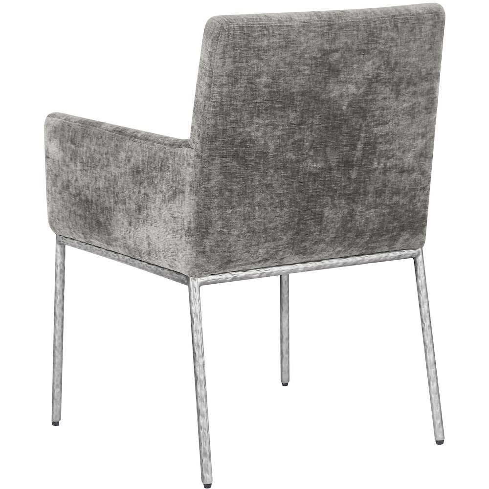 Reeves Grey Chenille Fabric Dining Chair, Set of 2. Picture 6