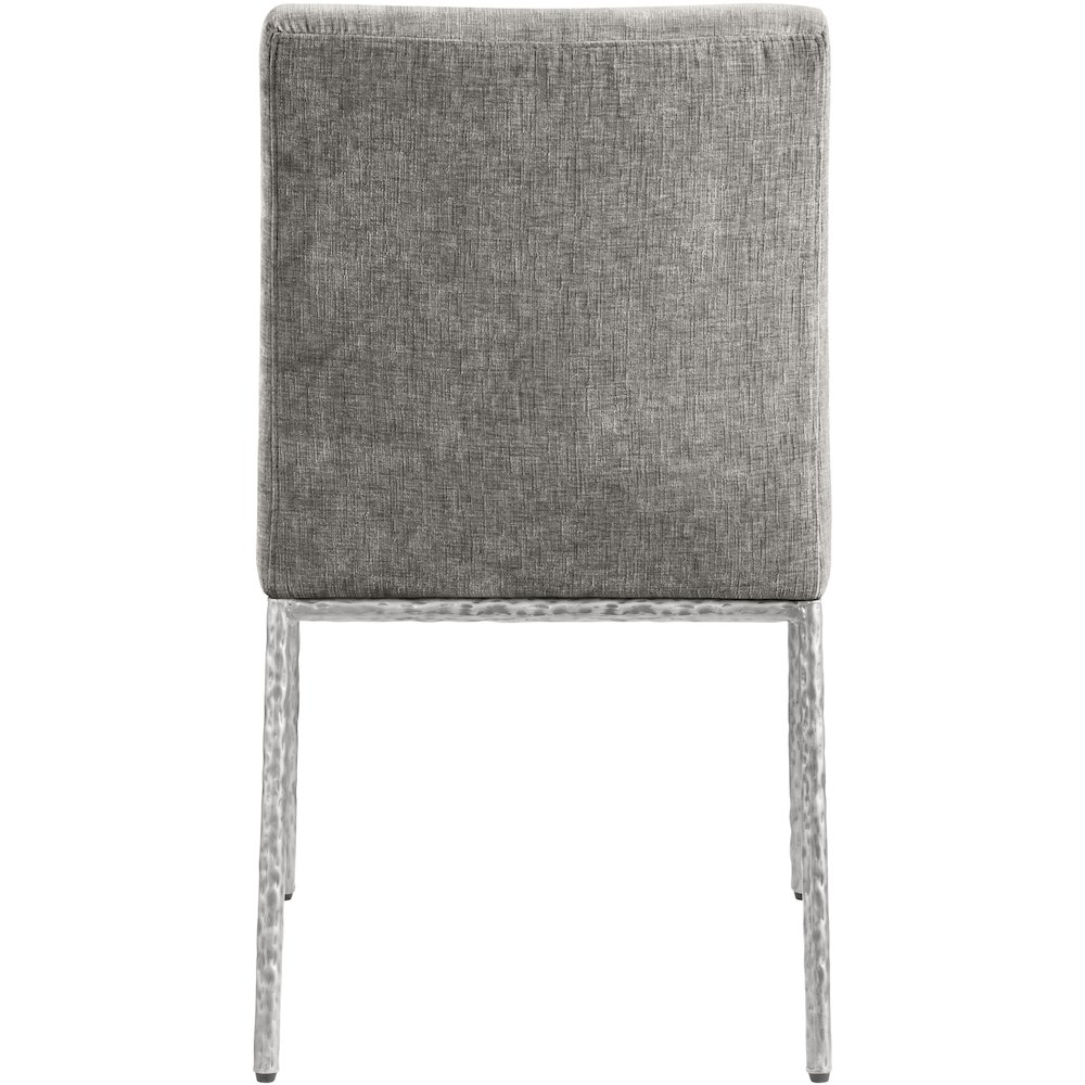 Reeves Grey Chenille Fabric Upholstered Dining Side Chair, Set of 2. Picture 5