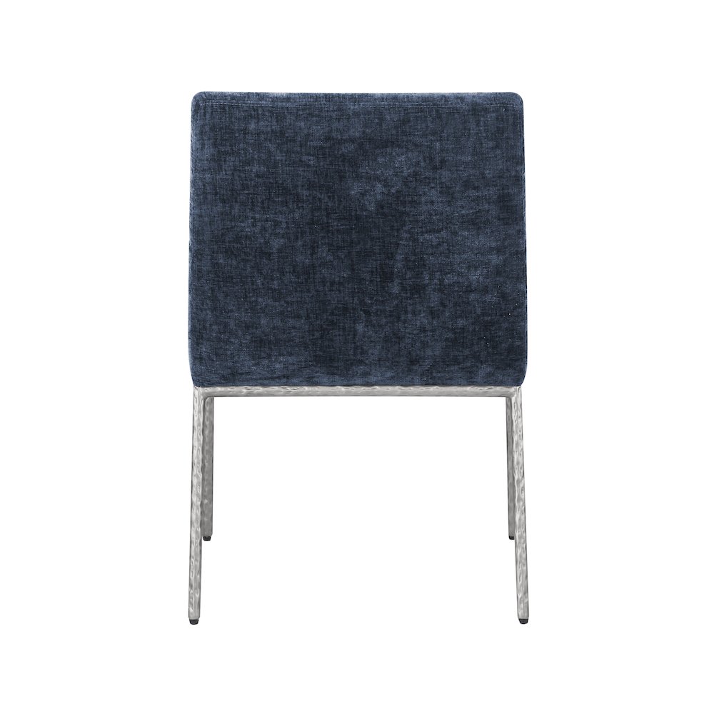 Reeves Navy Chenille Fabric Dining Chair, Set of 2. Picture 5
