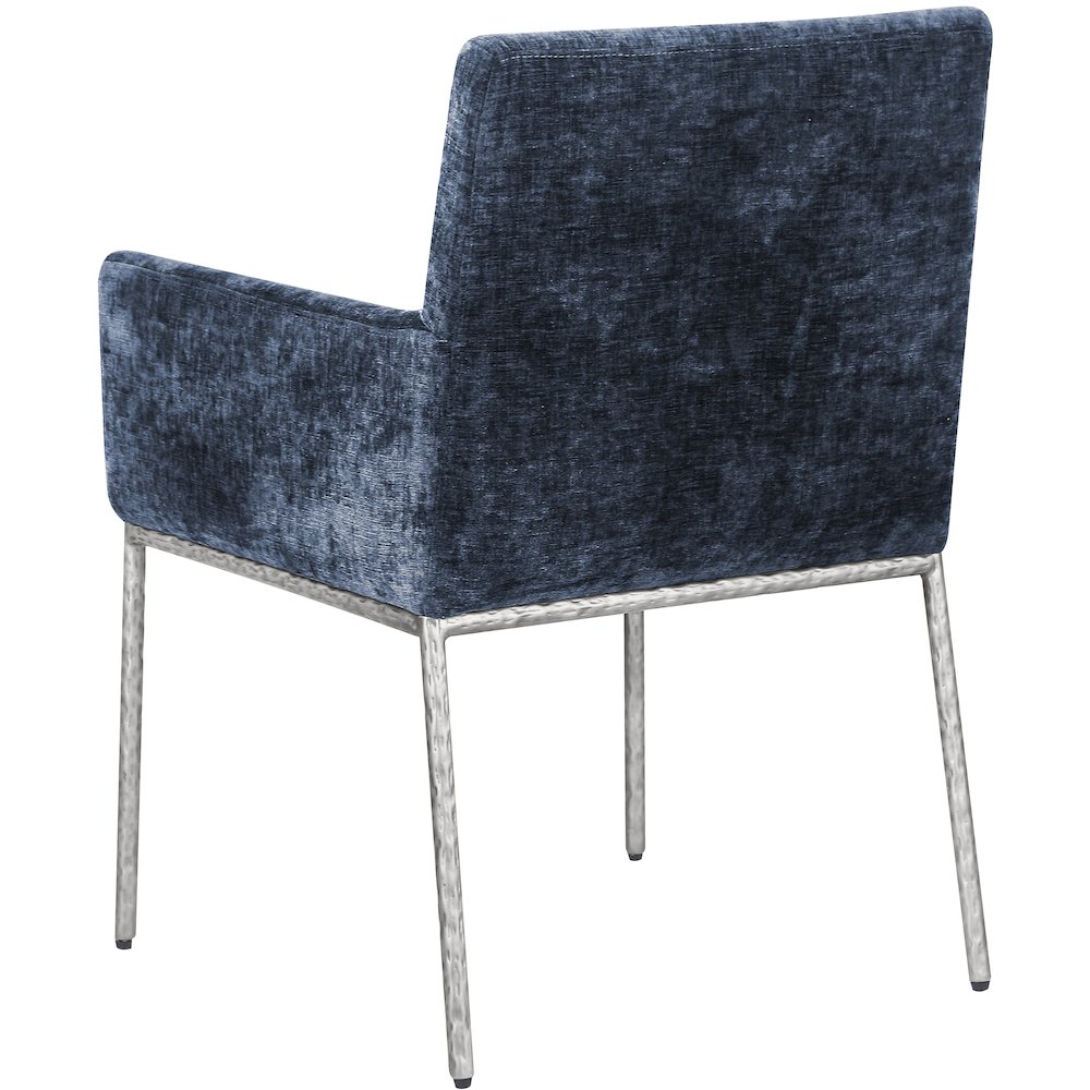Reeves Navy Chenille Fabric Dining Chair, Set of 2. Picture 6