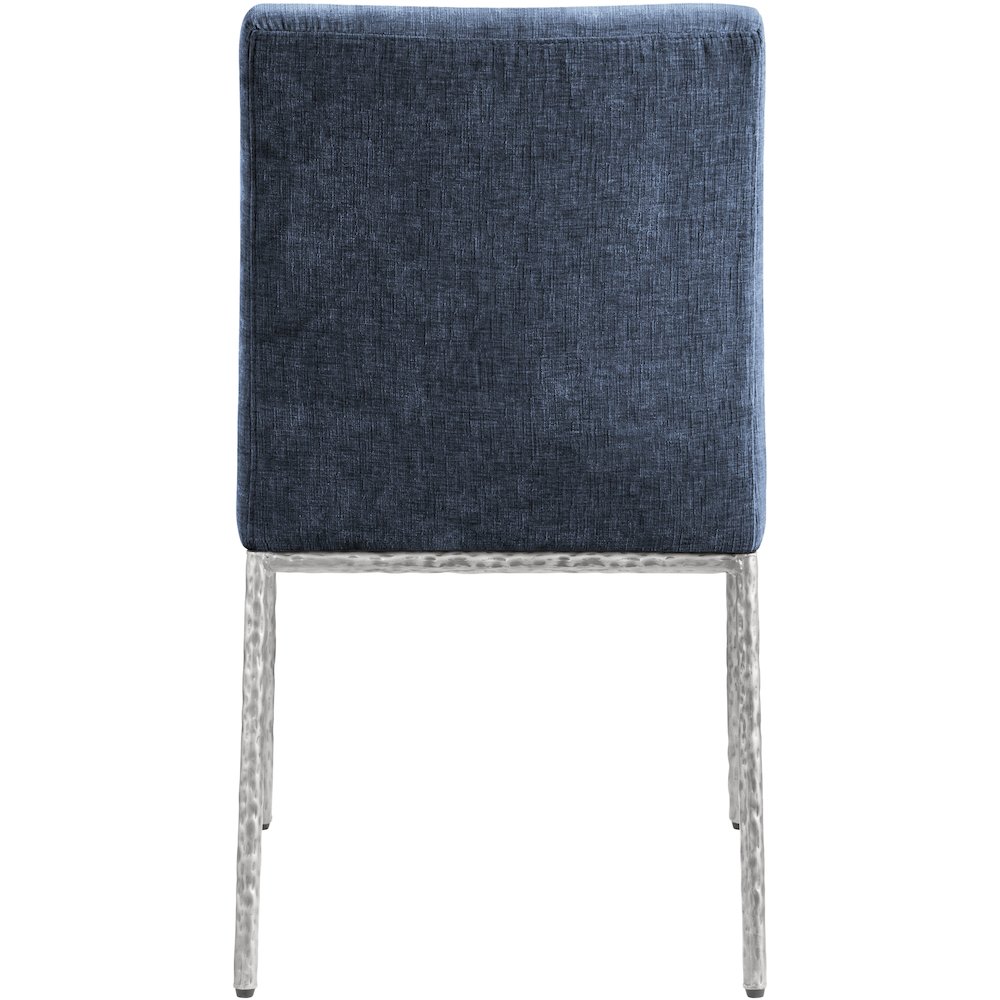 Reeves Navy Chenille Fabric Upholstered Dining Side Chair, Set of 2. Picture 5