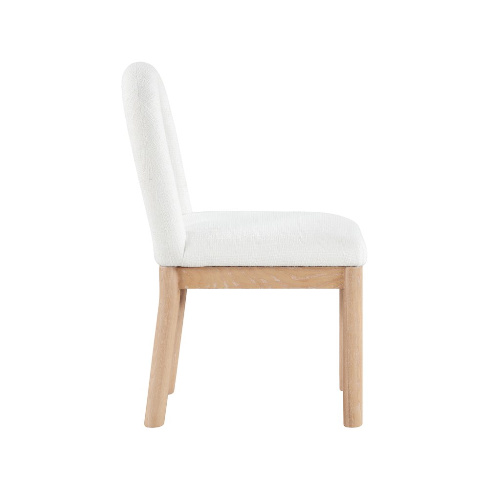 Conrad Cream Linen Textured Fabric Dining Chair. Picture 4