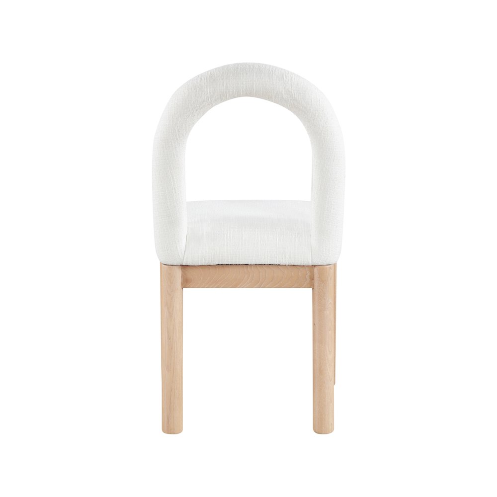 Conrad Cream Linen Textured Fabric Dining Chair. Picture 5