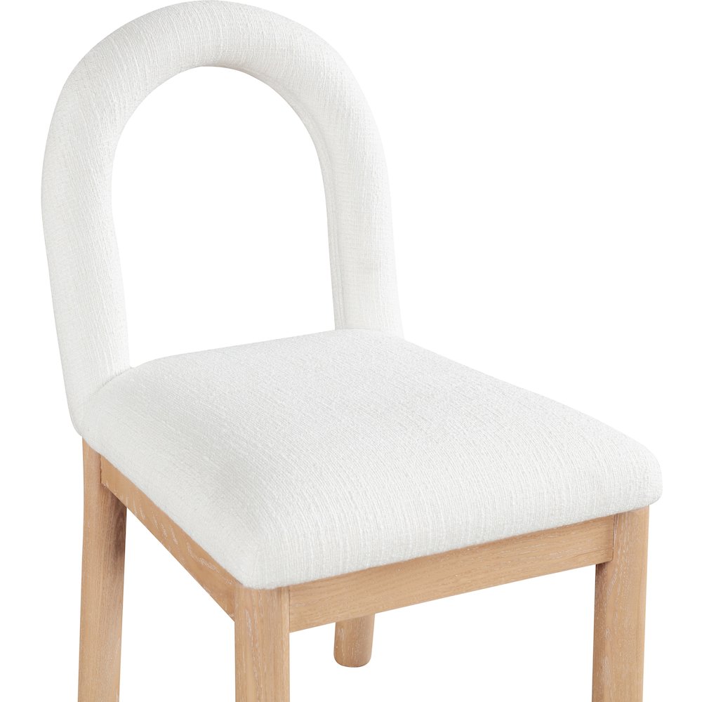 Conrad Cream Linen Textured Fabric Dining Chair. Picture 6
