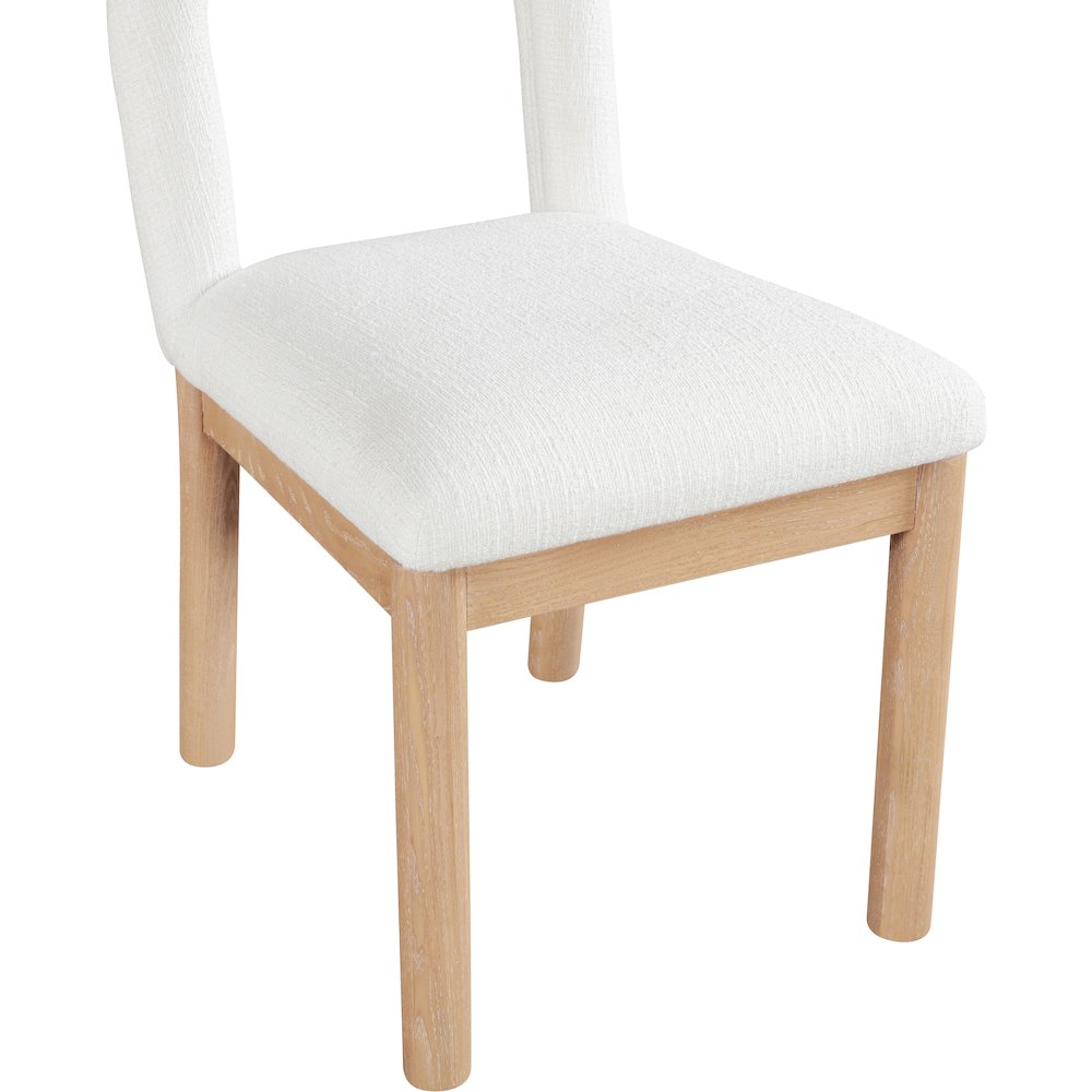 Conrad Cream Linen Textured Fabric Dining Chair. Picture 7
