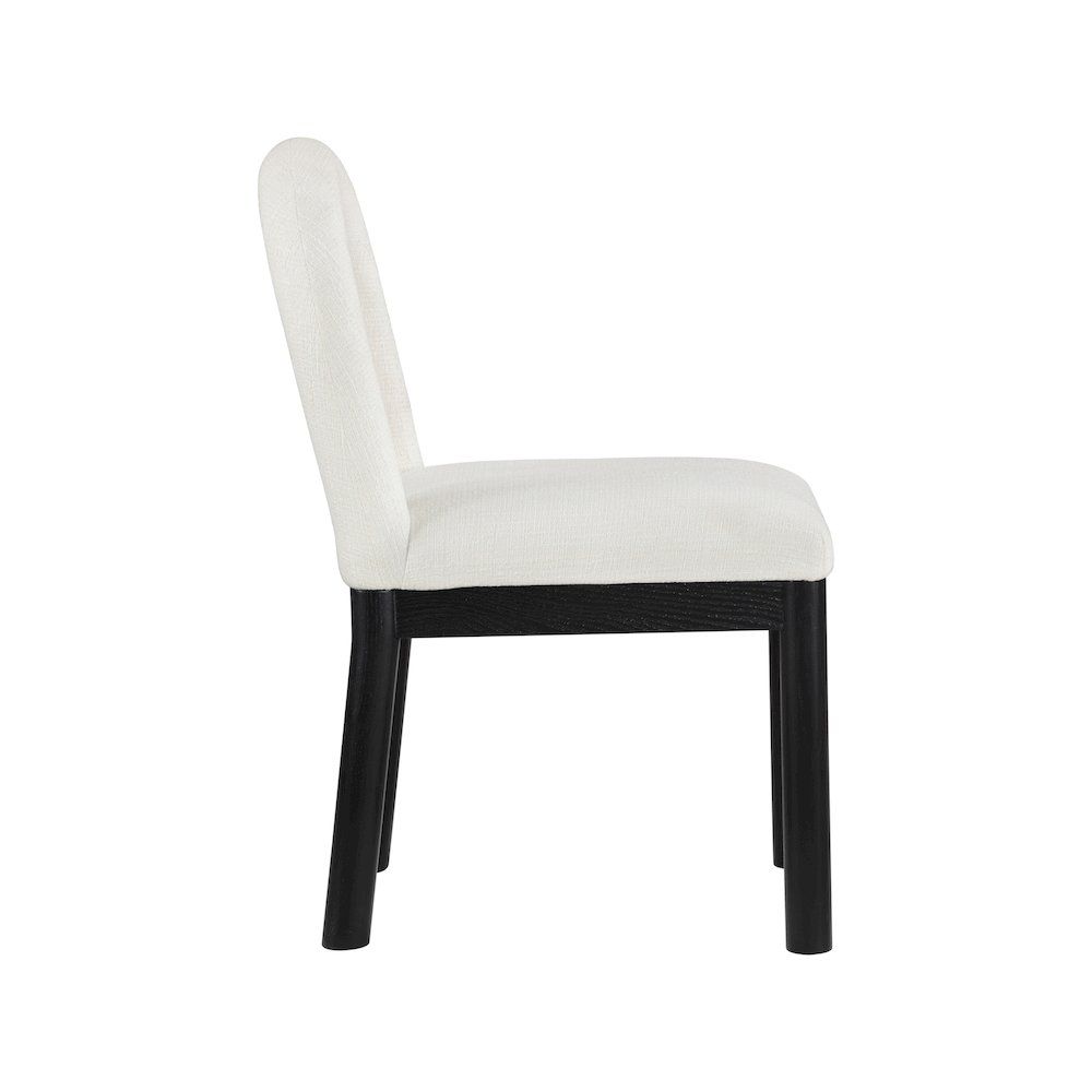 Conrad Cream Linen Textured Fabric Dining Chair. Picture 4