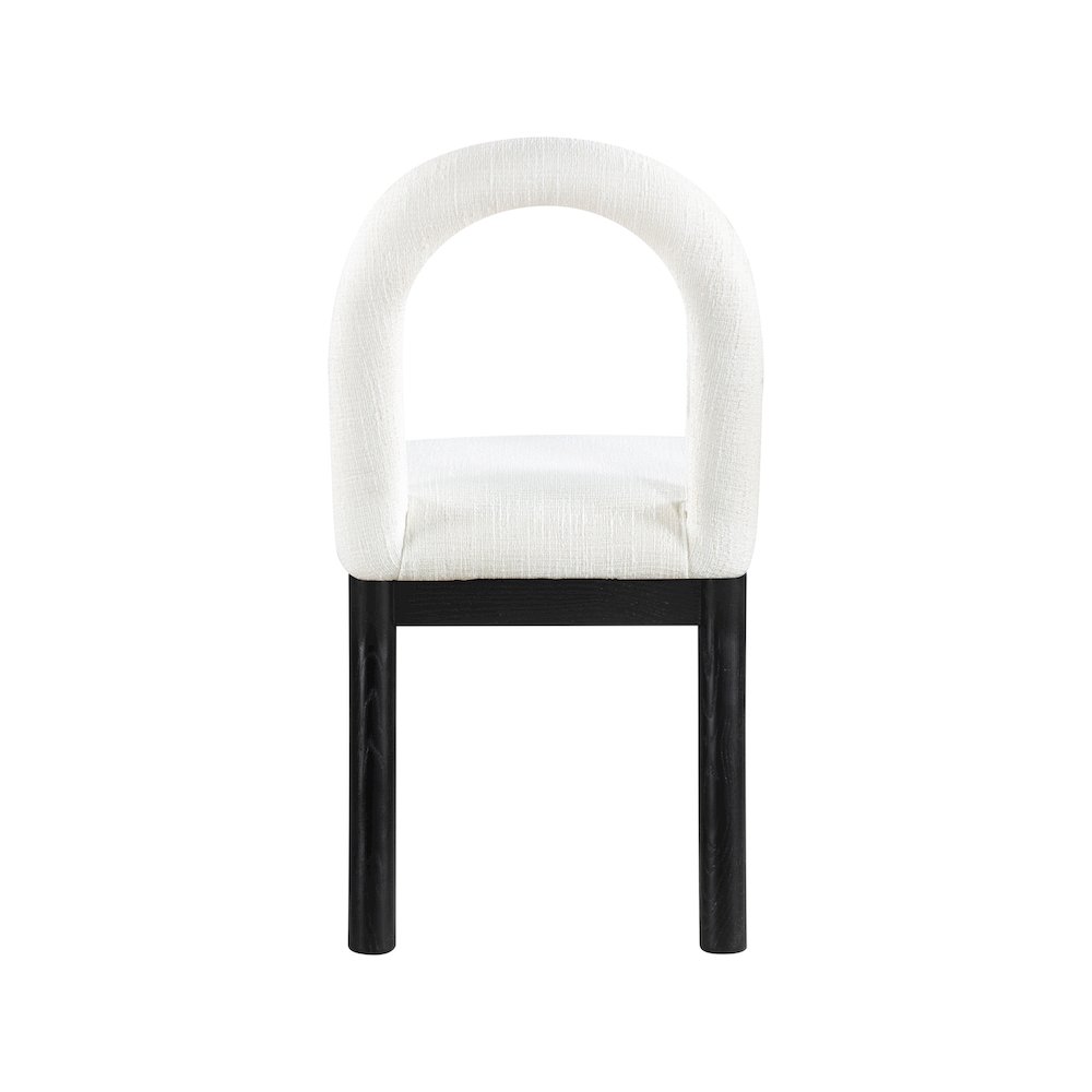 Conrad Cream Linen Textured Fabric Dining Chair. Picture 5