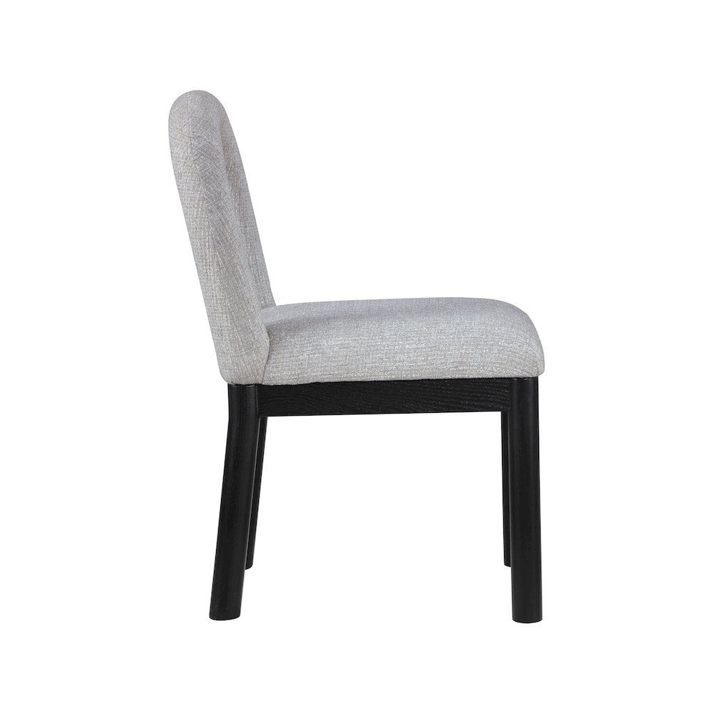 Conrad Grey Linen Textured Fabric Dining Chair. Picture 4