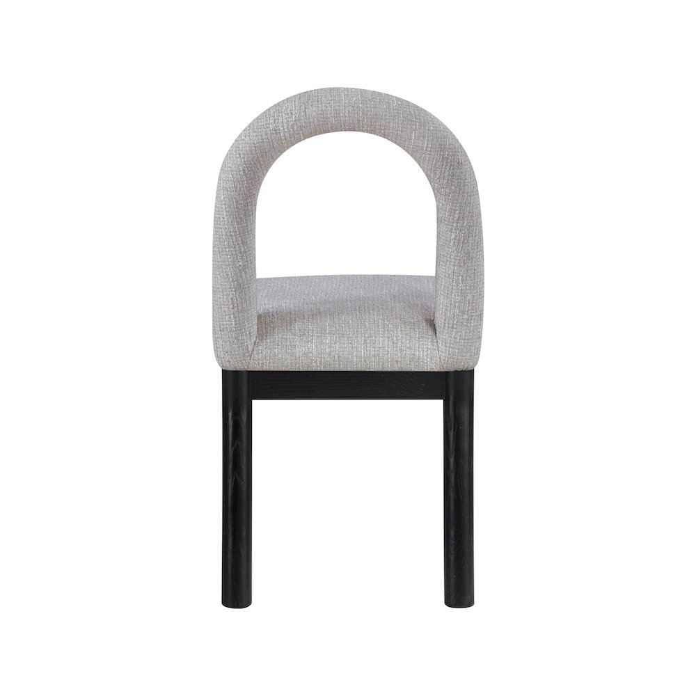 Conrad Grey Linen Textured Fabric Dining Chair. Picture 5