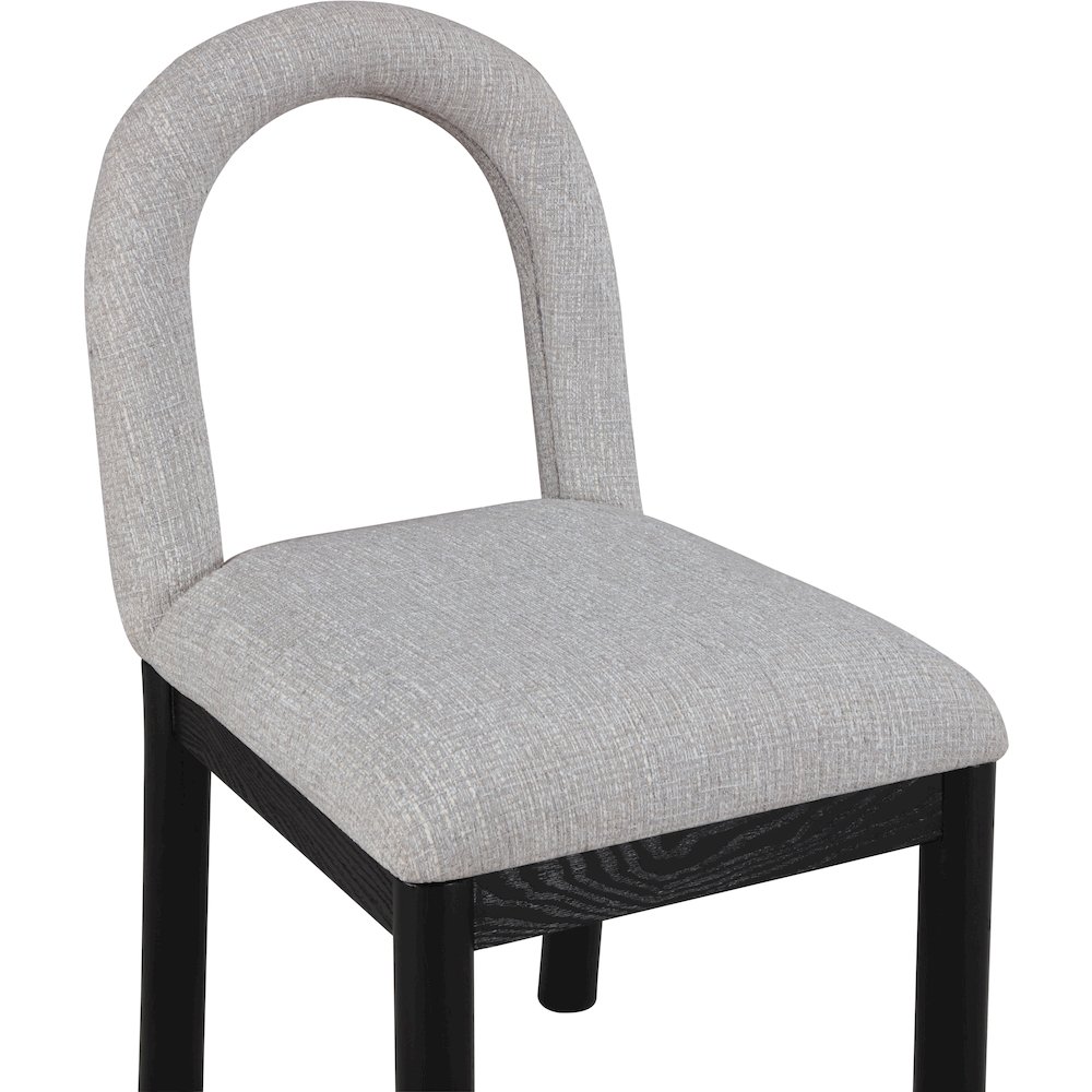 Conrad Grey Linen Textured Fabric Dining Chair. Picture 6