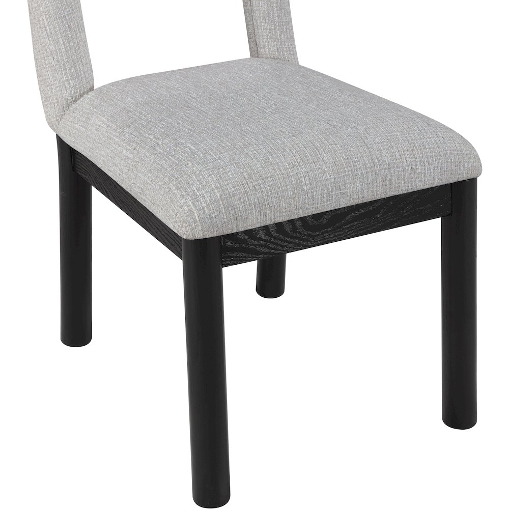 Conrad Grey Linen Textured Fabric Dining Chair. Picture 7