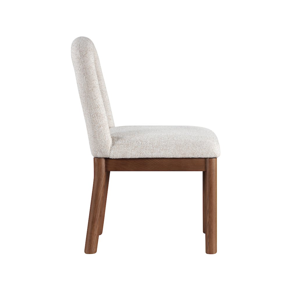 Conrad Beige Linen Textured Fabric Dining Chair. Picture 4