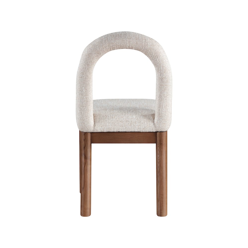 Conrad Beige Linen Textured Fabric Dining Chair. Picture 5