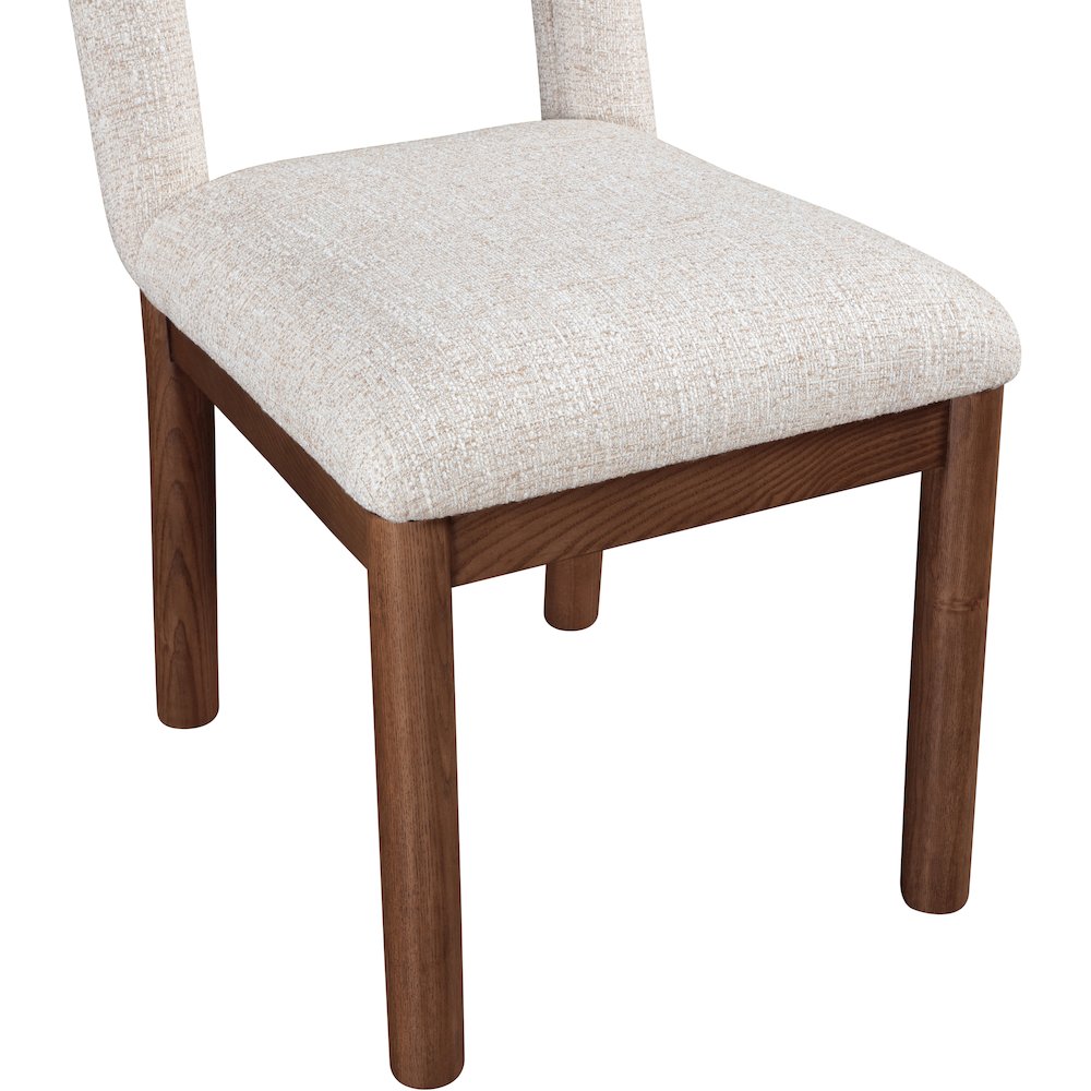 Conrad Beige Linen Textured Fabric Dining Chair. Picture 7