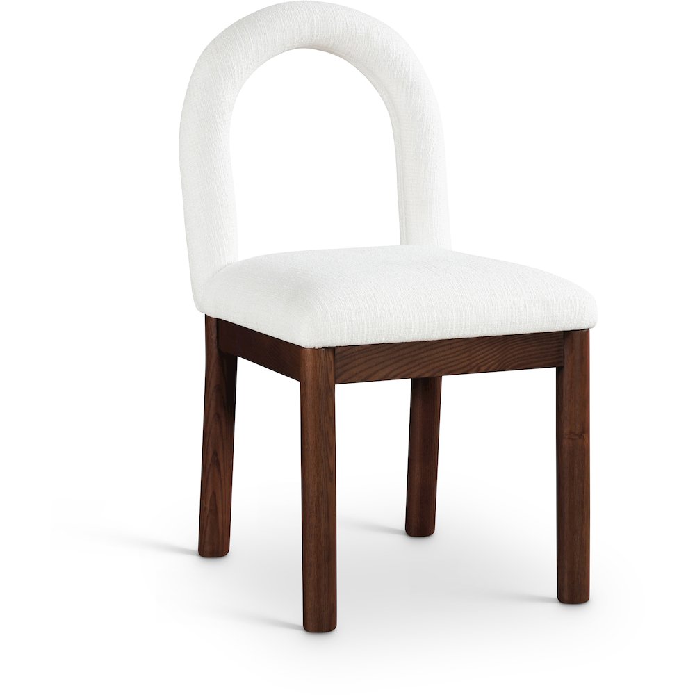 Conrad Cream Linen Textured Fabric Dining Chair. Picture 1
