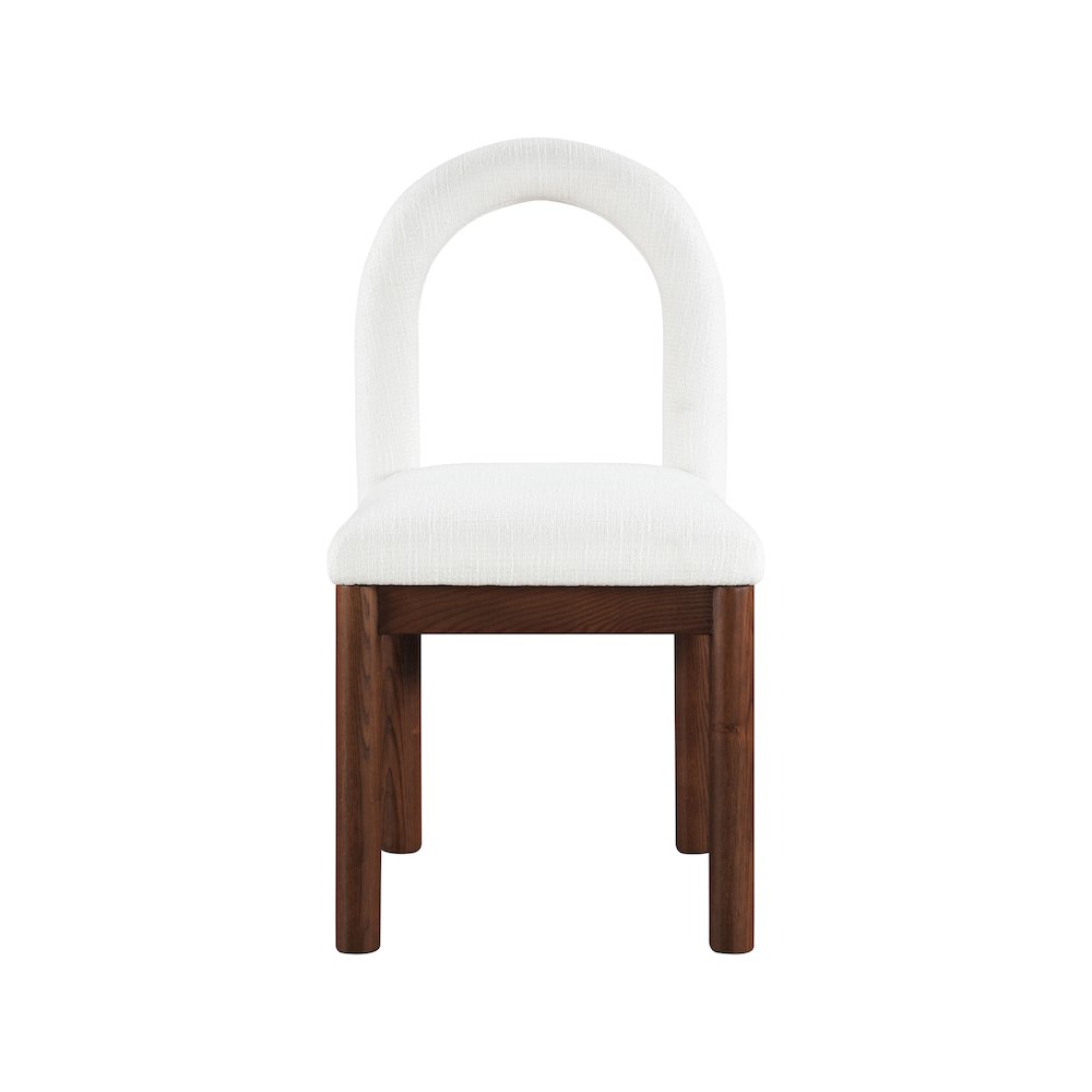 Conrad Cream Linen Textured Fabric Dining Chair. Picture 3