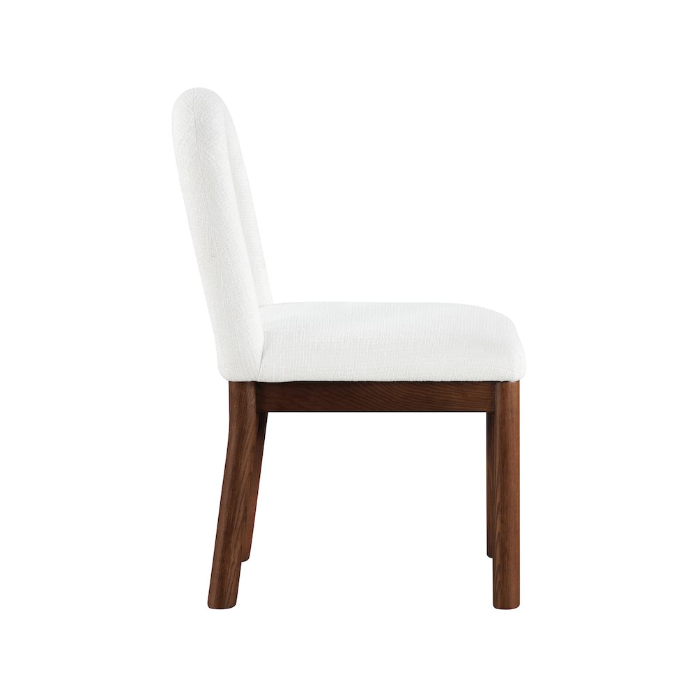 Conrad Cream Linen Textured Fabric Dining Chair. Picture 4