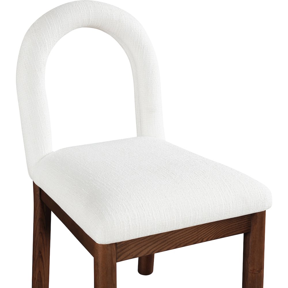 Conrad Cream Linen Textured Fabric Dining Chair. Picture 6