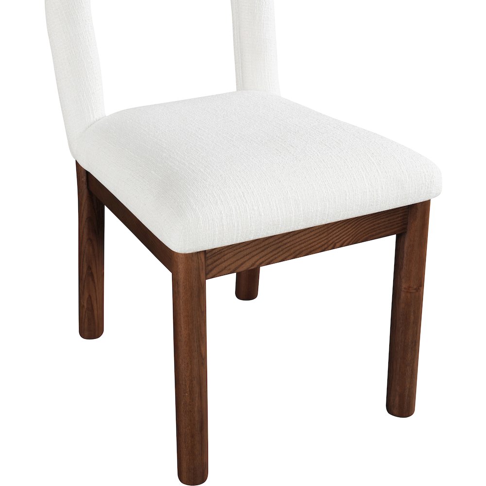 Conrad Cream Linen Textured Fabric Dining Chair. Picture 7